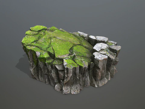 Mossy rocks 3D Model
