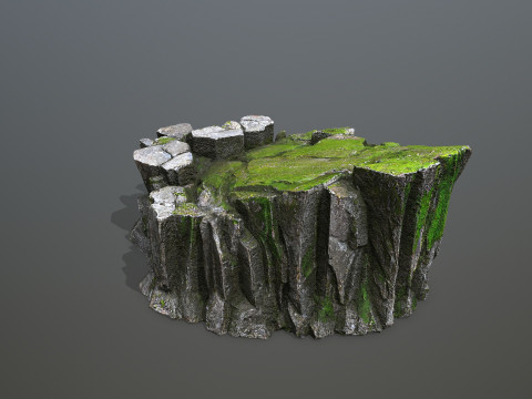 Mossy rocks 3D Модель