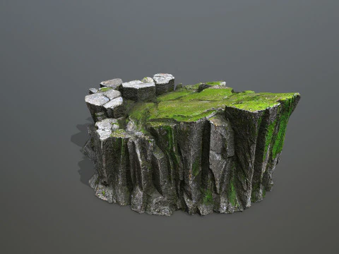 Mossy rocks 3D Model