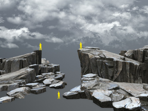 Cliff rocks Model 3D