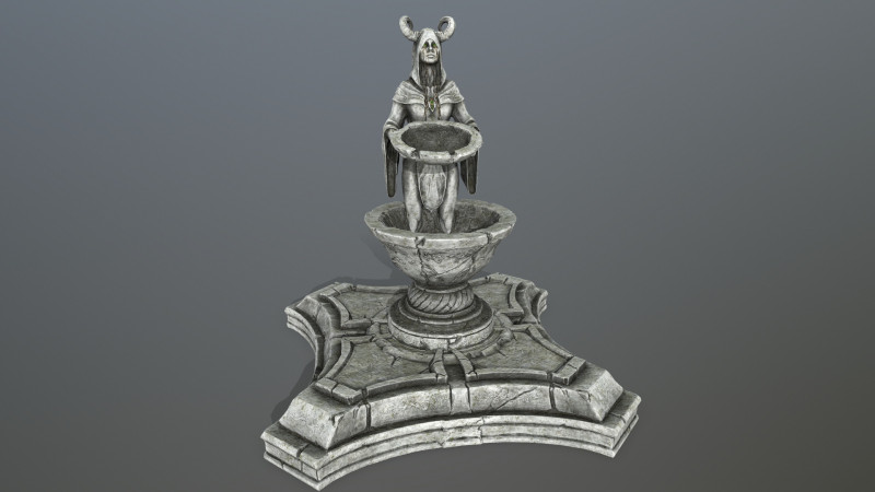 Angel fountain 3D Модель .c4d .max .obj .3ds .fbx .stl .blend 