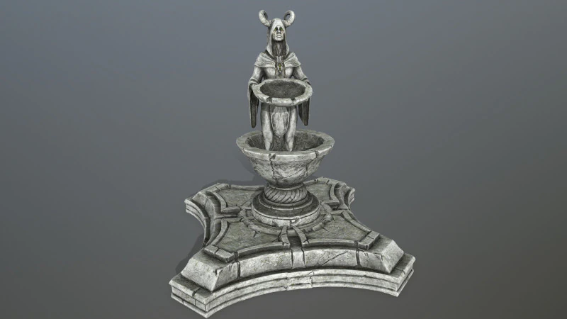 Angel fountain 3D Model .c4d .max .obj .3ds .fbx .stl .blend