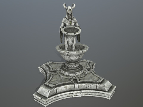 Angel fountain Model 3D