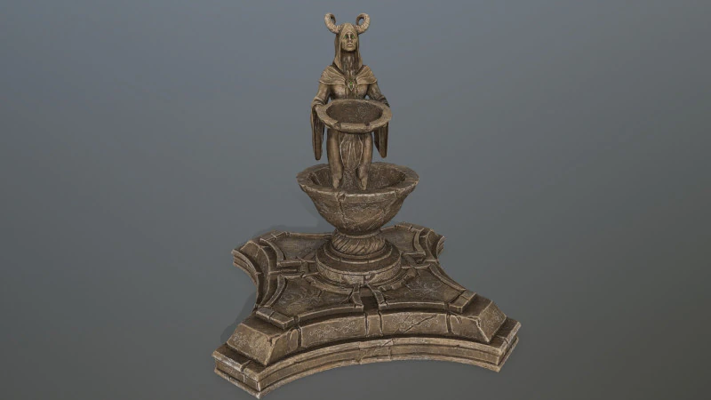 Angel fountain 3D Model .c4d .max .obj .3ds .fbx .stl .blend 