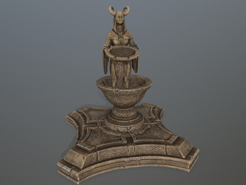Angel fountain Model 3D