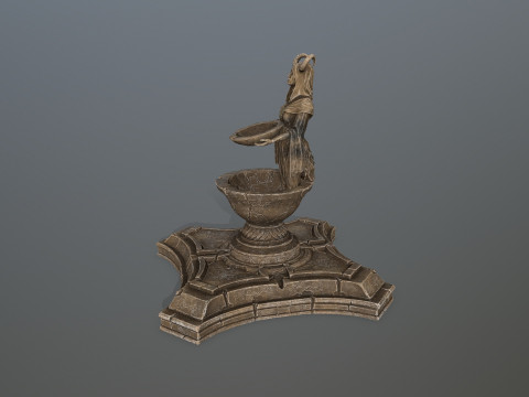 Angel fountain 3D Model