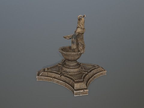 Angel fountain 3D Model
