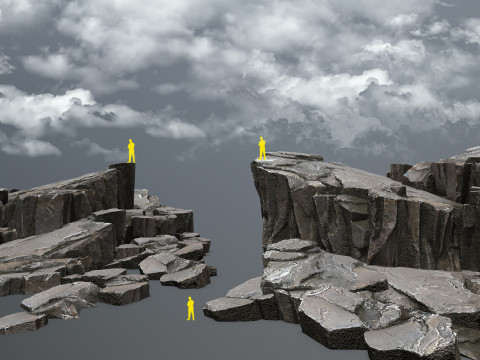 Cliff rocks Model 3D