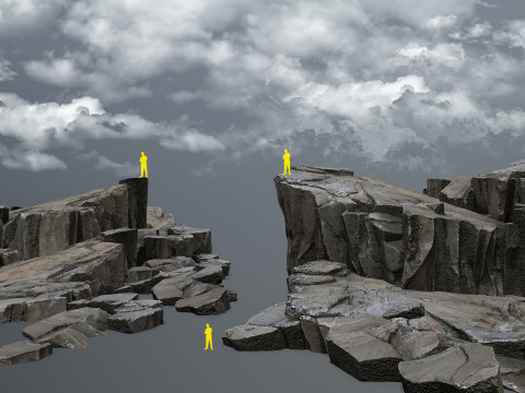 Desert cliff rocks Model 3D