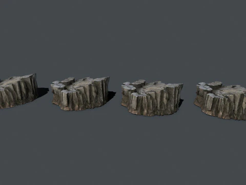 Desert cliff rocks 3D Model