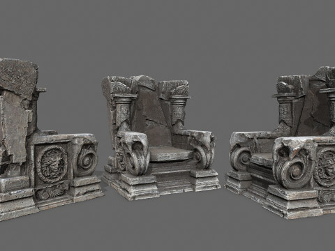 Old throne 3D Model