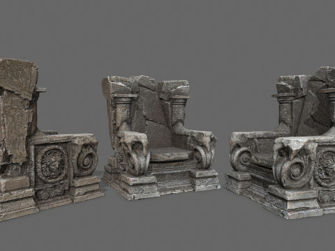 Old throne 3D Model