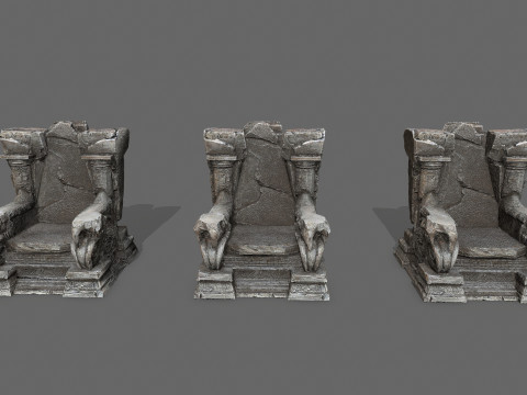 Old throne 3D Модель