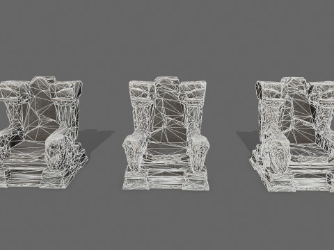 Old throne 3D Модель