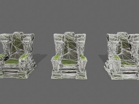 Old throne 3D Модель