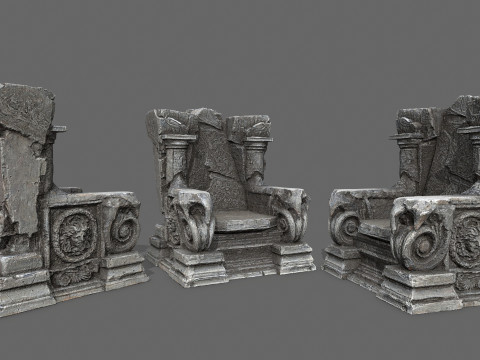 Old throne 3Dモデル