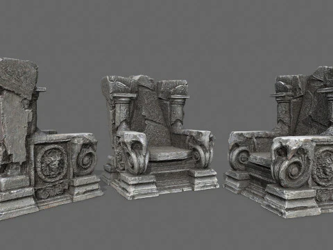 Old throne 3D Model