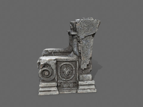 Old throne 3Dモデル