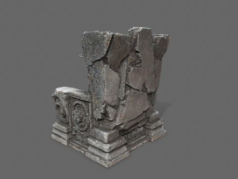 Old throne 3Dモデル