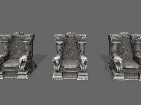 Old throne 3Dモデル