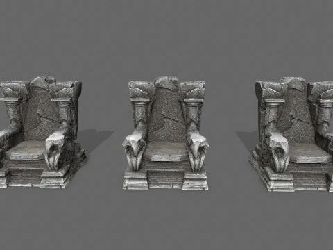 Old throne 3D Model
