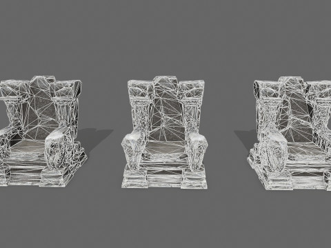 Old throne 3Dモデル