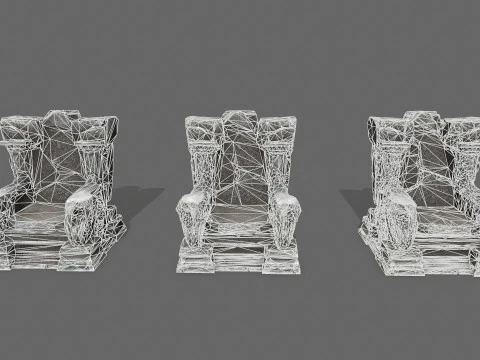 Old throne 3D Model