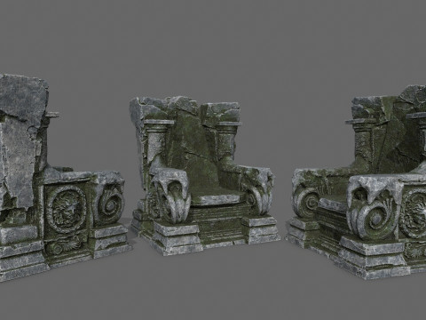 Old throne 3D Model