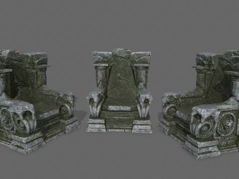 Old throne 3D Modell