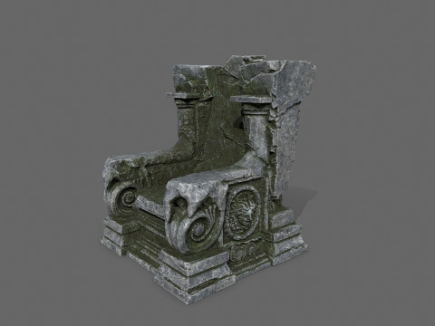 Old throne 3D Modell