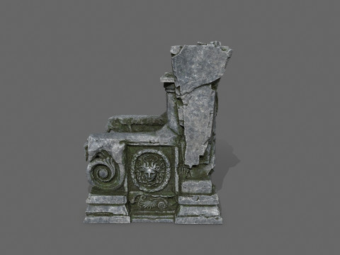 Old throne 3D Modell