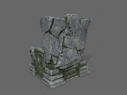 Old throne 3D Modell