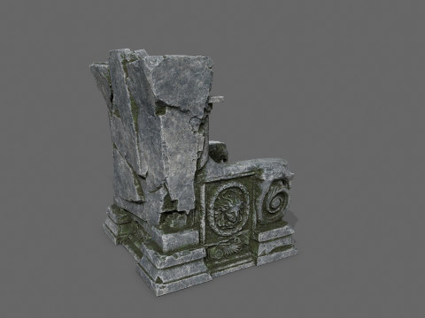 Old throne 3D Modell