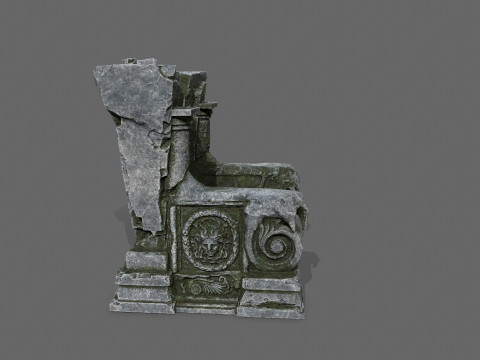 Old throne 3D Modell