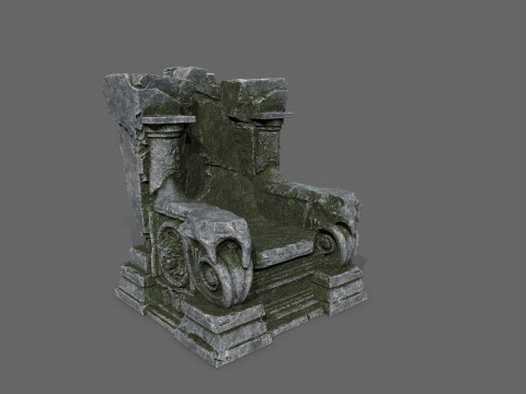 Old throne 3D Modell