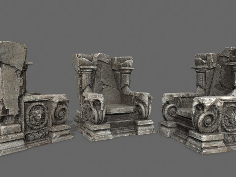 Old throne 3D Model