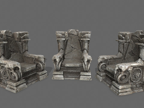 Old throne Model 3D
