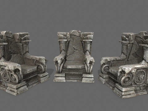 Old throne 3D Model
