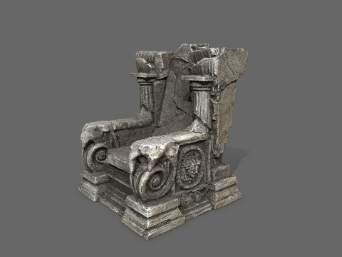 Old throne Model 3D