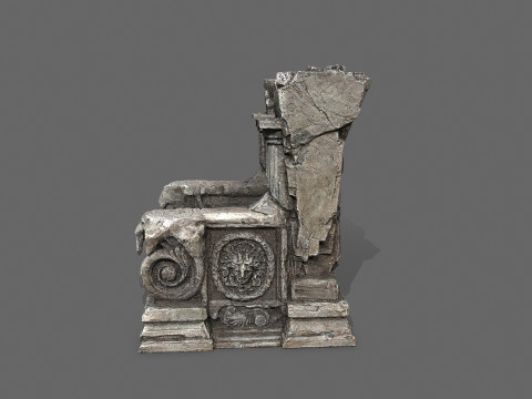 Old throne Model 3D