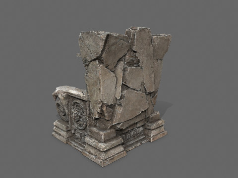 Old throne Model 3D
