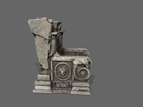 Old throne Model 3D