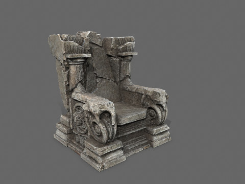 Old throne Model 3D