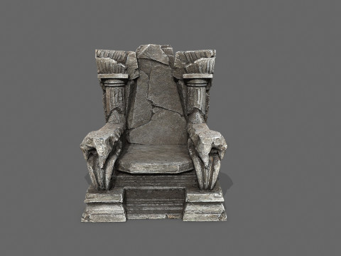 Old throne Model 3D