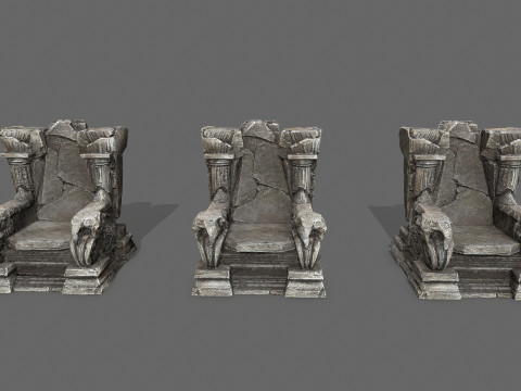 Old throne Model 3D