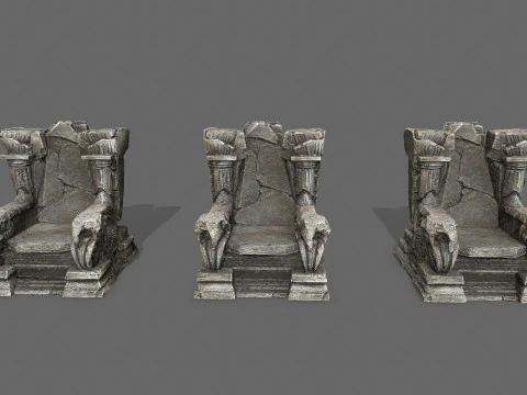 Old throne 3D Model