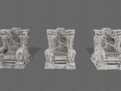 Old throne 3D Model