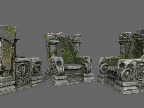 Old throne 3D Model