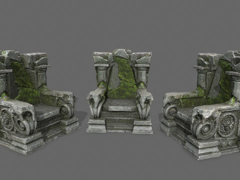 Old throne 3D 模型