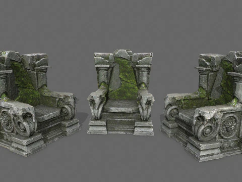 Old throne 3D Model